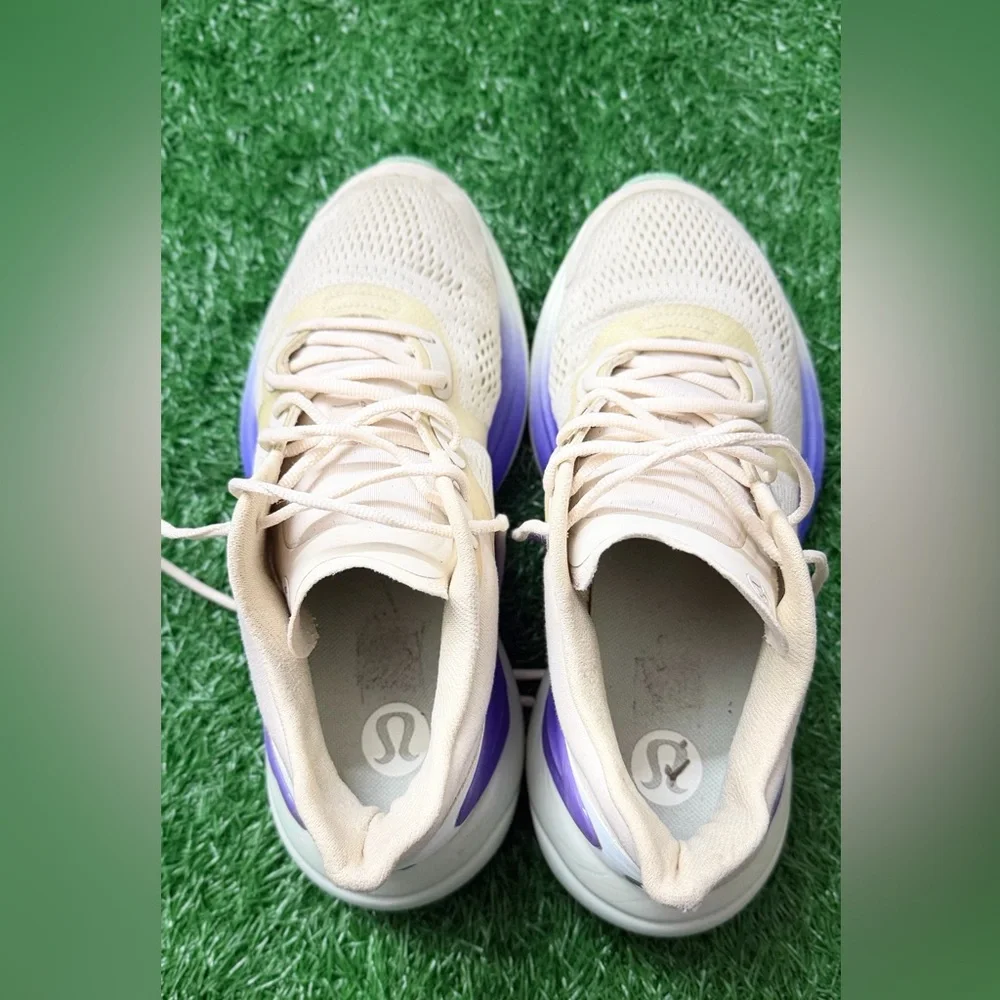 lululemon athletica Women's Cream and‎ Purple Athletic Shoes Size 7.5